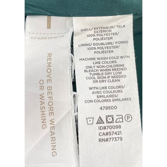 SOLD Ann Taylor Women's Size 6 Forest Green Pleated A-Line Pencil Skirt - Picture 4 of 4